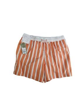 Goodfellow & Co Swimwear Shorts Swim Trunks Mens Medium Orange Stripe Target NWT